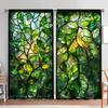 2pcs Plant Glass Window Printed Curtain for Home Decor - Rod Pocket Window Treatment for Bedroom, Office, Kitchen