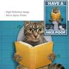 Кошка читает книгу Красивая собака Рисунок Картинки Интересная кошка Украшение ванной комнаты Плакат Холст