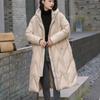 Women Loose Long Coat White Duck Down Jacket Women Winter Female Overcoat Winter Hooded Puffer Feather Parkas