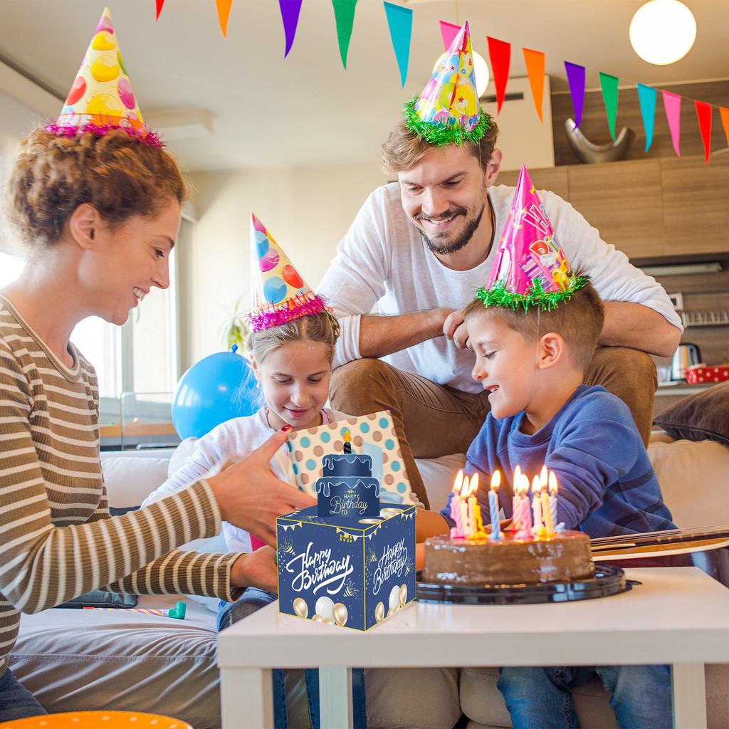 Birthday Number Blue Gift Box For Anniversary Celebrations And Event Decor