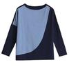 Casual Simple Fashion Contrasting Colors Pullover Autumn Women's Long Sleeve T-shirt Loose Spliced O-Neck Top