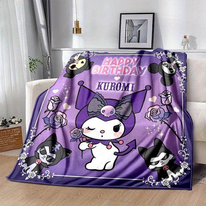 1шт. Милое одеяло Kuromi в подарок на день рождения для дома, офиса, уличного использованияz0411257