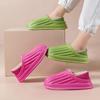 Fashion 2024 New Simple Waterproof Cotton Shoes Thickened Warm Anti-Slip Men and Women's Fashion Slippers Home Comfortable Plush Shoes