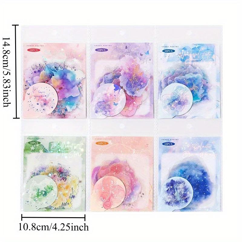 2 упаковки декоративных наклеек серии «Цветные» акварельные с тиснением фольгой коллаж скрапбукинг этикетка DIY дневник журнал планер