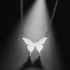 Cute Butterfly Necklace for Women Charms Choker Party Stainless Steel Jewelry Gift