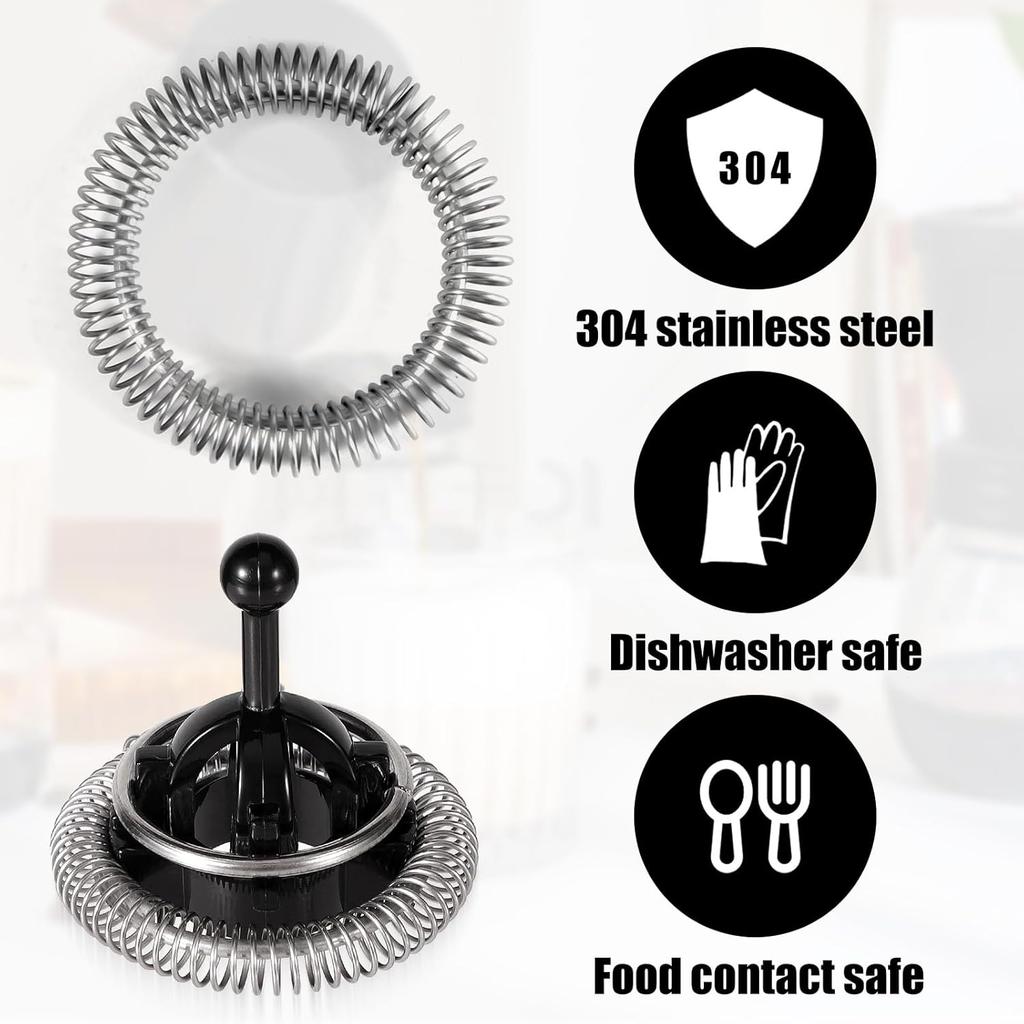 2pcs Spring Coils for Nespresso Aeroccino 3/4 / Plus Whisk, Stainless Steel Milk Frother Whisk Spiral Coils Ring Replacement Parts for Nespresso Milk