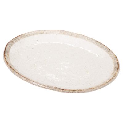 Mino Ware Белая овальная тарелка Карацу (Маленький) К72066