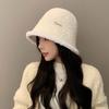 Корейская версия новой осенне-зимней шляпы для женщин с высококачественной металлической плюшевой шляпой-рыбаком для зимы, теплой шляпой-ведерком, толстой