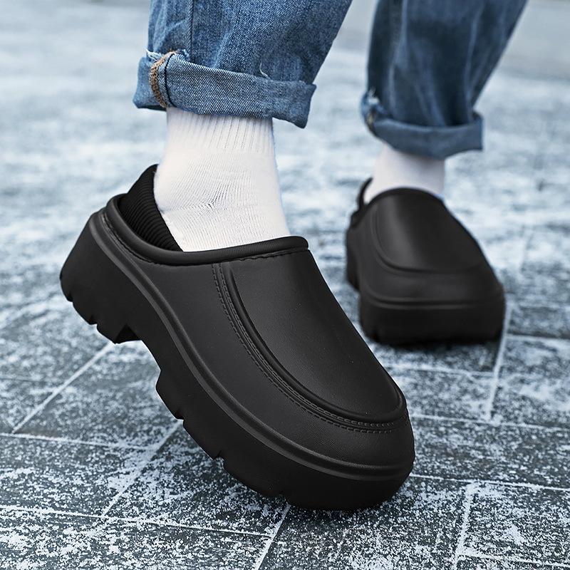 Теплая зимняя хлопковая обувь, женские теплые меховые домашние тапочки, нескользящие плюшевые тапочки из ЭВА, домашние тапочки для пар с толстой подошвой, шлепанцы