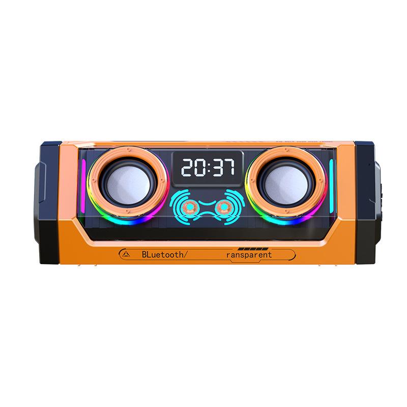 Mini Mecha Bluetooth Speaker Subwoofer RGB Ambient Light Soundbar Wireless TWS Connection Surround Music Box TF Card MP3 Player