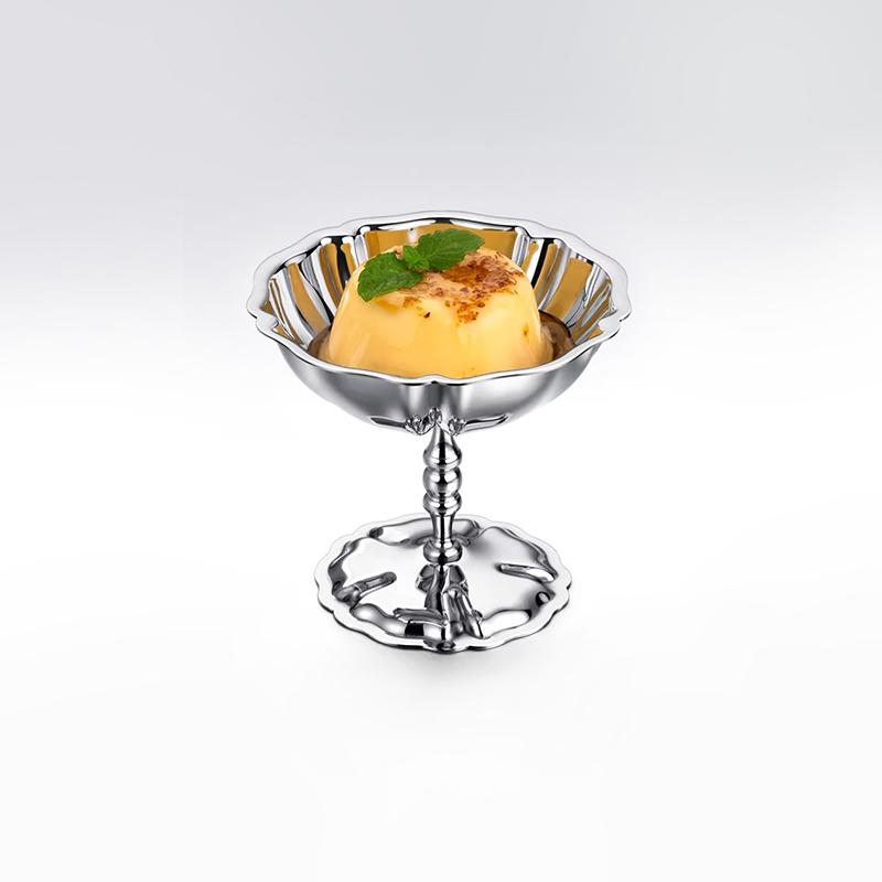 1 шт., чашка для мороженого из нержавеющей стали, фруктовая чаша, высокая чашка для молочного коктейля, высокая красивая салатница, декоративная для барной вечеринки