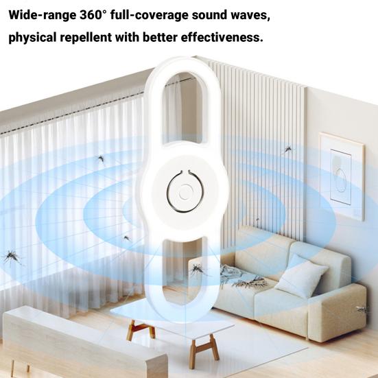Mosquito Repellent Lamp Silent Operation LED Night Light Ultrasonic Chemical-Free Mosquito Deterrent for Bedroom Living Room Office Kid Pet Safe