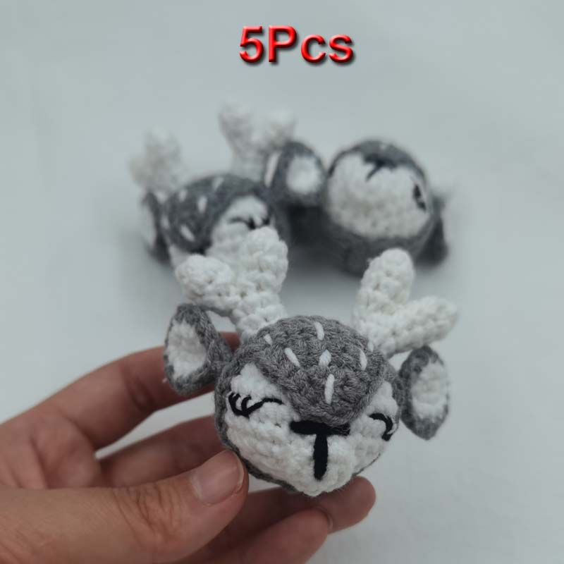 5 шт. Вязаные бусины Животное Кролик Жевательные бусины DIY Деревянные Бусины для прорезывания зубов Вязание Бусины Украшения Кроватка Сенсорная игрушка Грызунок для ребенка