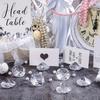 Набор из 30 акриловых держателей для карточек на стол в виде бриллианта, элегантные подставки для именных/визитных карточек, посланий, декор стола для свадеб, дней рождения