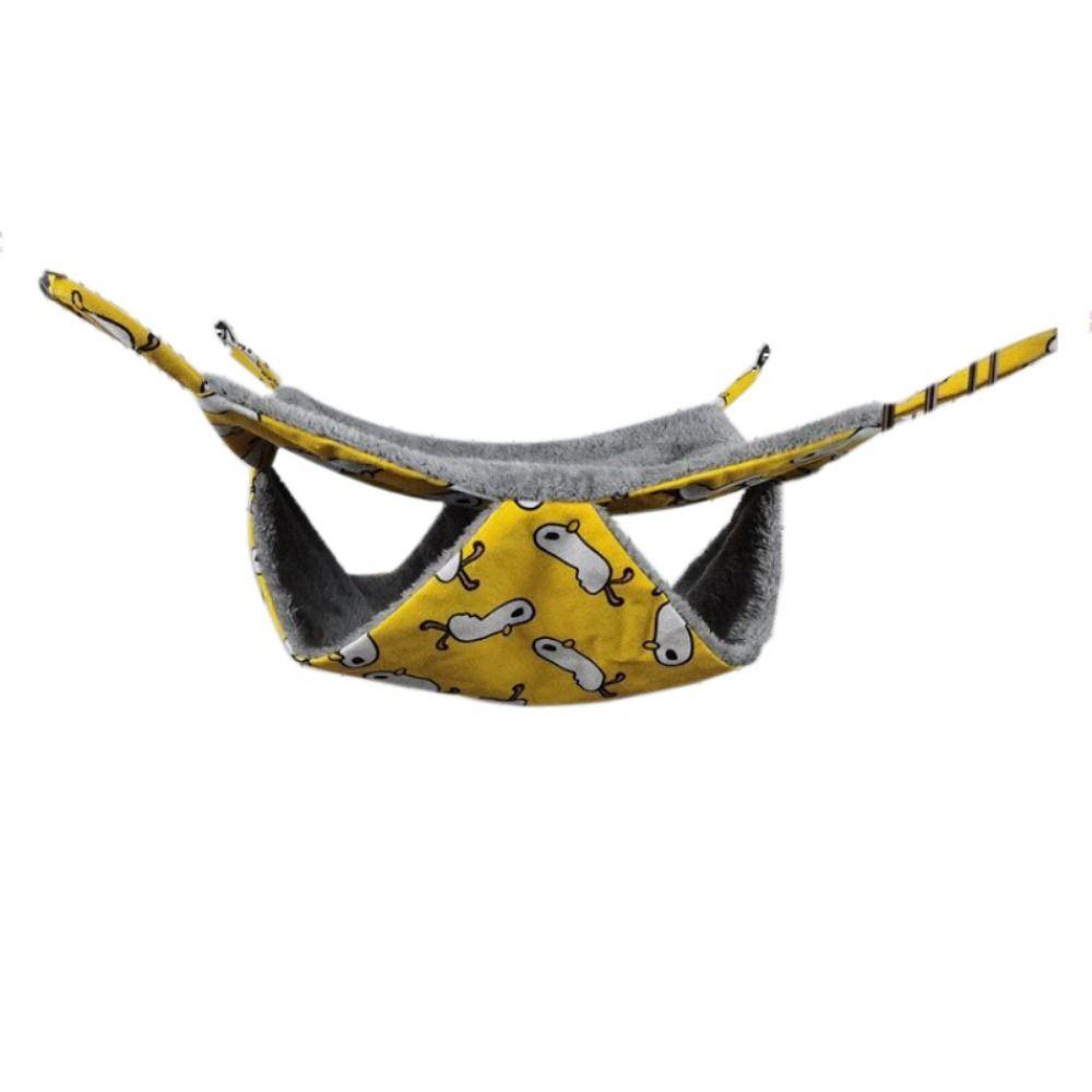 Теплый двухслойный гамак для домашних животных, мягкий гамак для хомяка, подвесная кровать для сна для хомяка, пружинный