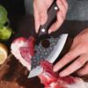3PCS Stainless Steel Kitchen Chef Knife Hand Forged Boning Knife Cutters Pocket Knife Slicing Cooking Mini Knife Multipurpose Knife