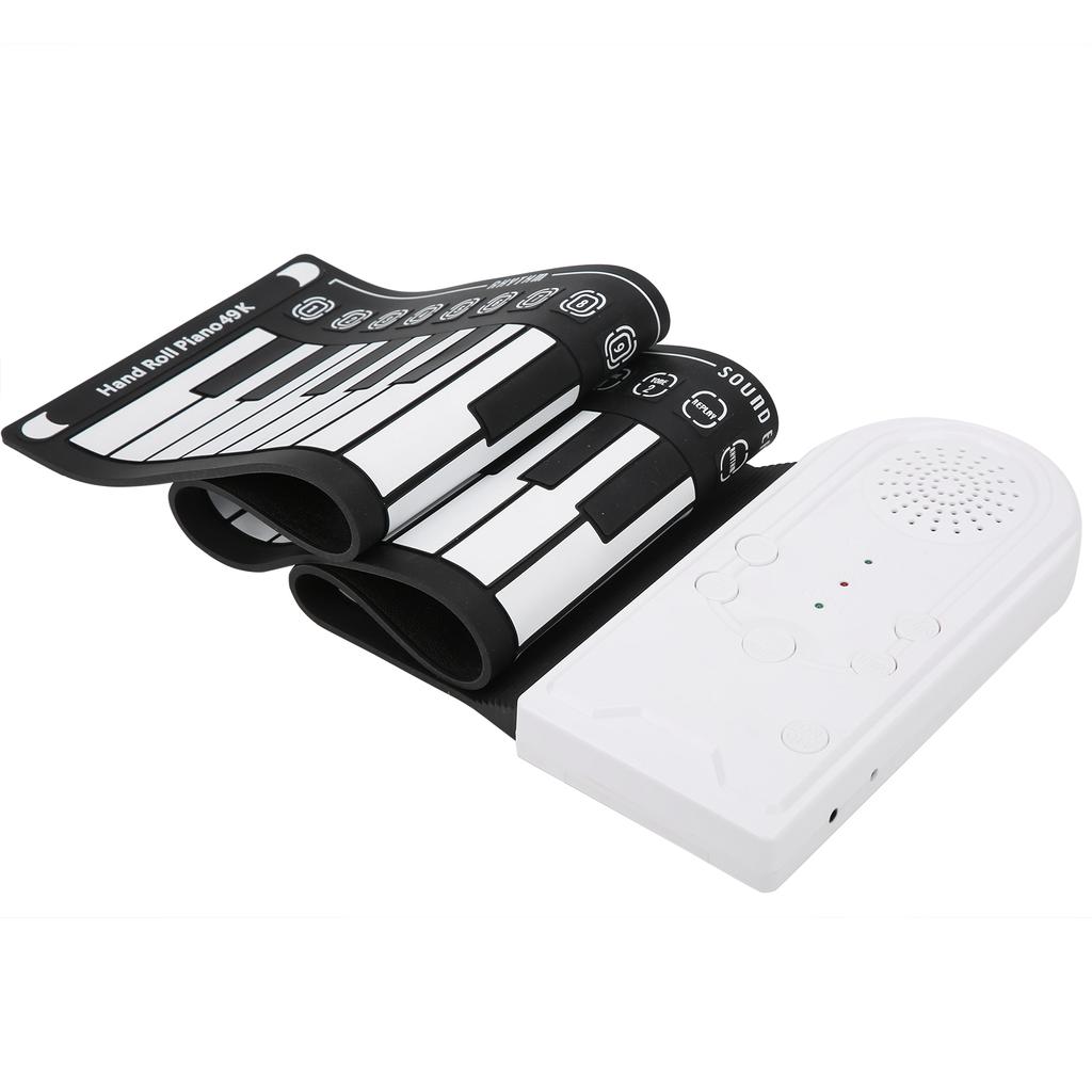 Electric Piano Keyboard 49 Keys Portable Folding USB Rechargeable Beginners Gifts