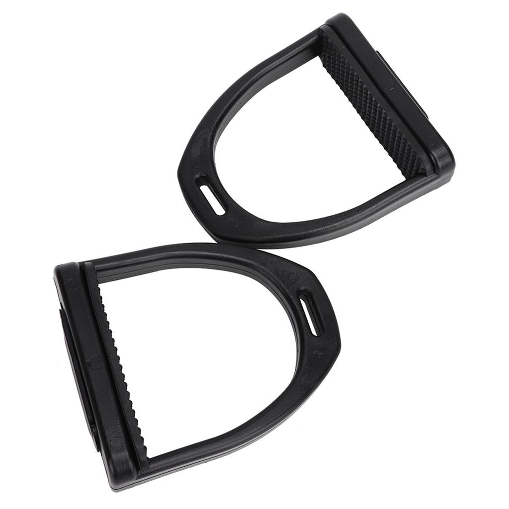 2 Pcs High Strength Plastics Stirrups with Black Non-slip Rubber Pad Horse Tool Accessories(large )