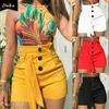 Women's Shorts Slim Stylish Sexy High Waist Belt Beach Shorts