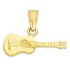10K Real Solid Gold Acoustic Guitar Pendant Musician Jewelry Gift for Music Lovers Unknown Yellow, Metal,