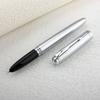 Jinhao 85 Ручка-перье из нержавеющей стали, Серебристое перо 0,38 мм, Чернильная ручка с конвертером для письма