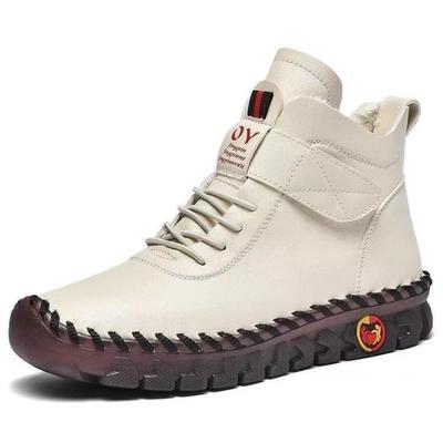 Женские белые зимние женские ботинки Мамины хлопковые туфли для женщин 2025 Новые водонепроницаемые Сохраняющие тепло Короткие зимние ботинки Коричневые высокие ботинки