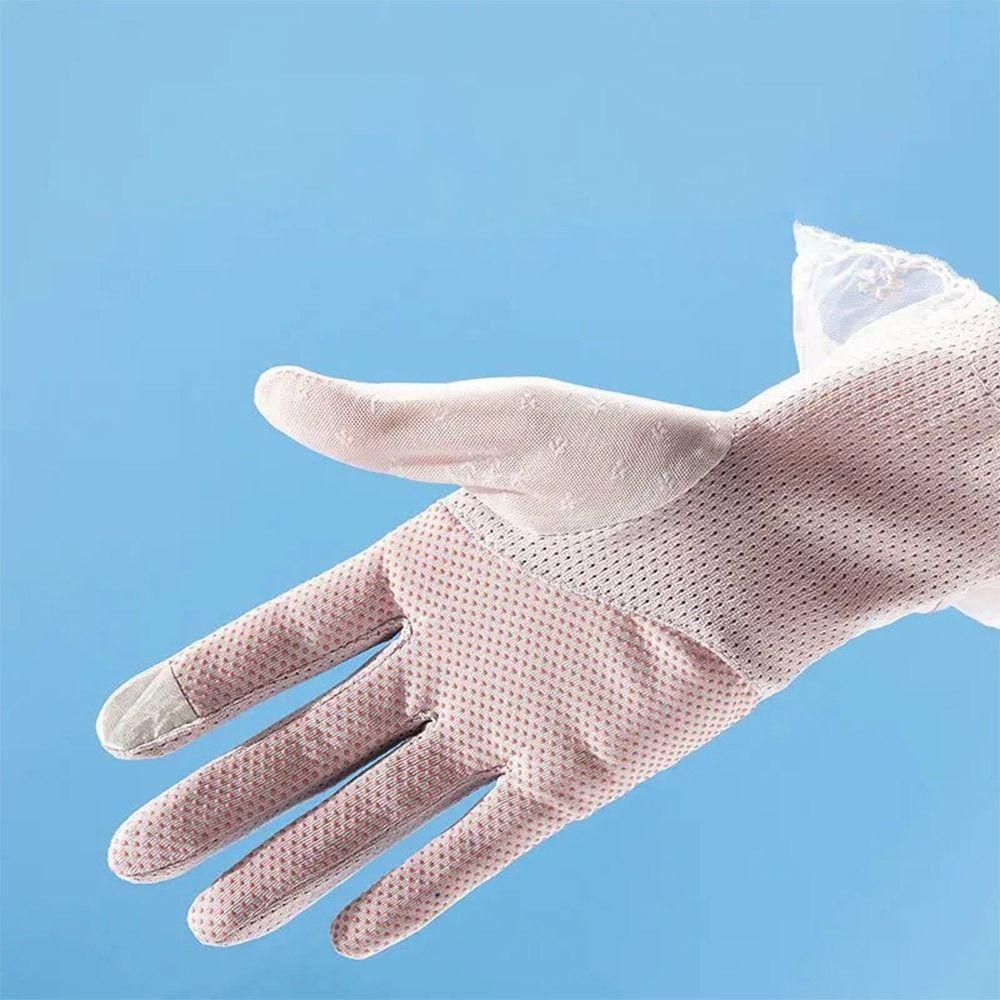 Sun Protection Sun Protection Gloves Lace Touch Screen Gloves Driving Mittens Driving Cycling