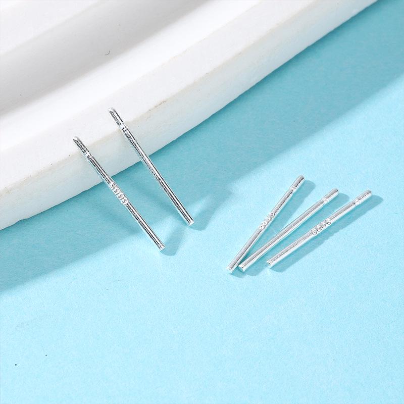 Посеребренные 925 пробы серьги-гвоздики, против закупорки ушей, различные дизайны, подходят для пирсинга