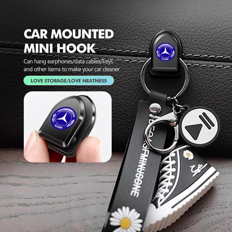 D1-4Pcs Car Seat Invisible Hook Auto Interior Accessories For Mercedes Benz W211 W124 W176 W177 C180 C200 C260 C300 GLC CLE CLA