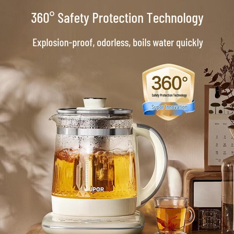 Supor 1.5L All-Glass Health & Tea Kettle
