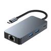 6 in 1 TYPE-C to RJ45 Gigabit USB 3.2 HDMI PD100W Interface Hub Adapter Dock