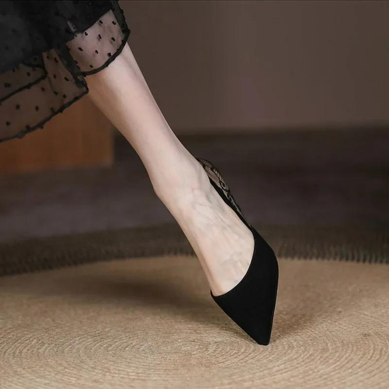 Туфли на высоком каблуке с заостренным носком 2024 года, африканские женские туфли на шнуровке, сексуальные туфли-лодочки, без застежек, шипы, последние модели черного, бордового, весеннего бархата