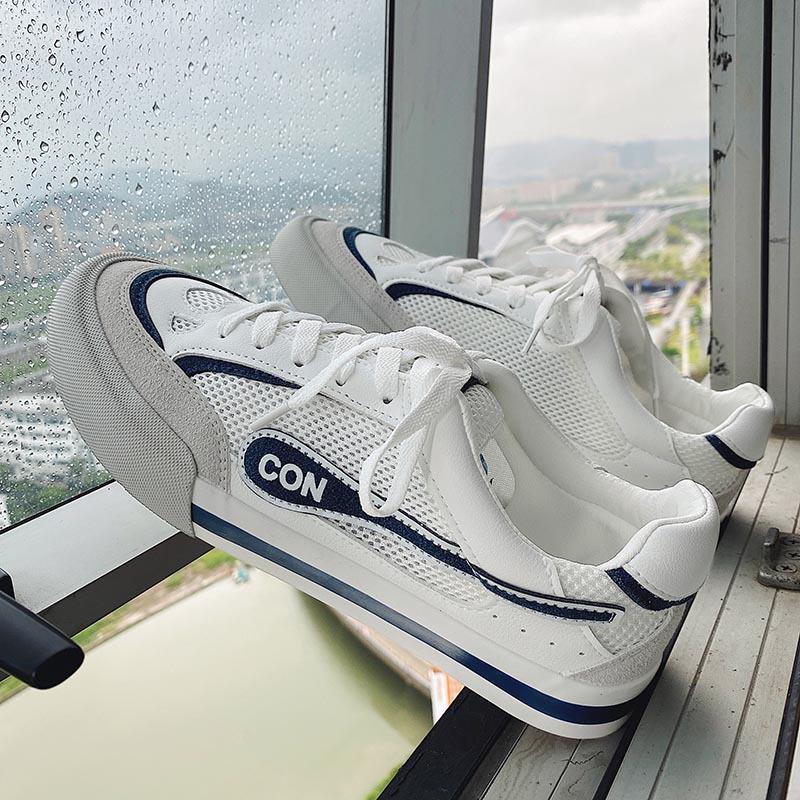 Мужские модные повседневные кроссовки сетчатые дышащие парусиновые туфли обувь для бега