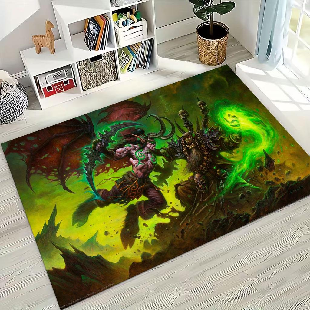 WOW World of Warcraft Артас Демон Иллидан Сильванас Ковер для Спальни Гостиной Дивана Дома Придверный Коврик Декор, Детский Нескользящий Коврик