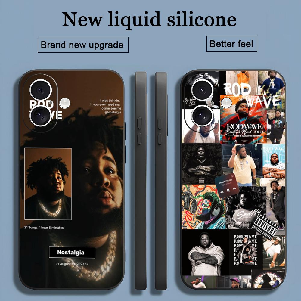 Super RAP R-Rod W-Wa-ve Man Phone Case For iPhone 17 16 15 14 13 12 11 X XR XS 8 Plus Mini Pro Max Soft black Shockproof Cover