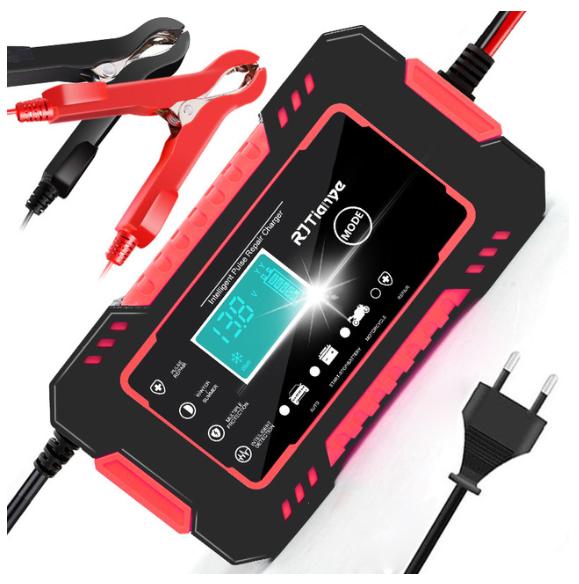 2023 Full Automatic Car Battery Charger 12V Display Smart Battery Charger Power Puls Repair Chargers Wet Dry Lead Acid Battery