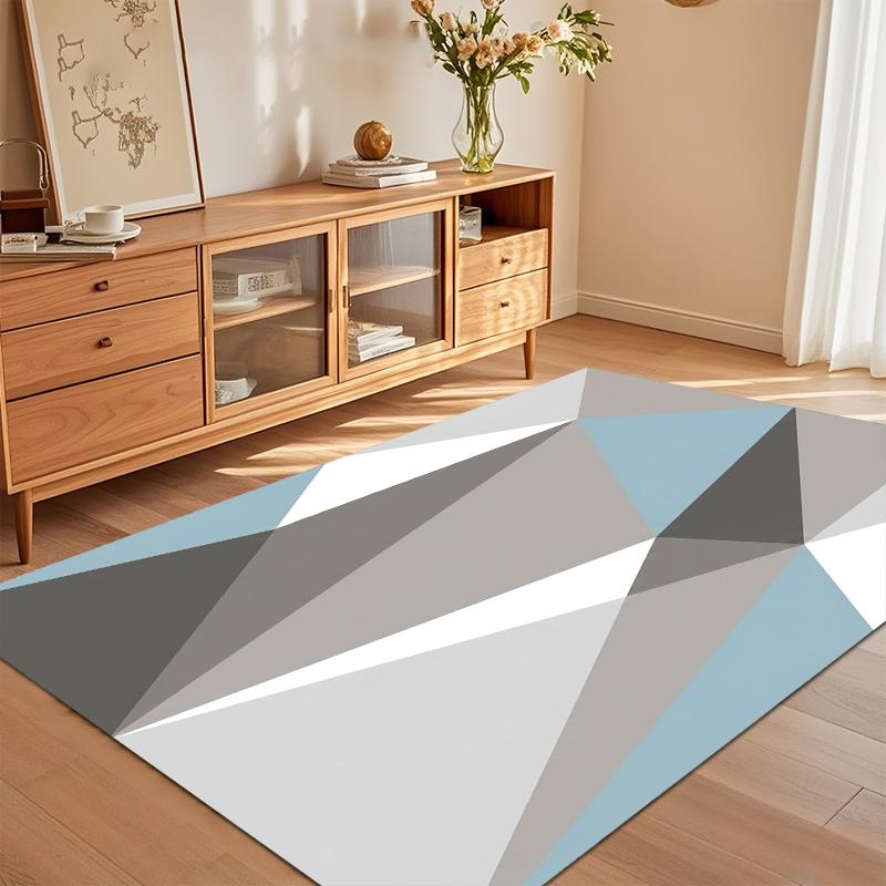 Geometric Triangle Abstract Area Rug Non Slip Soft Floor Carpet for Living Room Bedroom Nursery Entryway Modern Decor