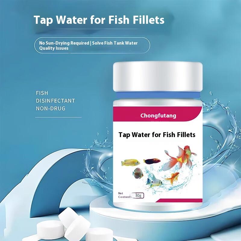 Tap Water Dechlorinator & Purifier Tablets - Aquarium Water Conditioner, Eliminates Chlorine, Purifies Water,Stabilizes Water Quality for Fish Tanks