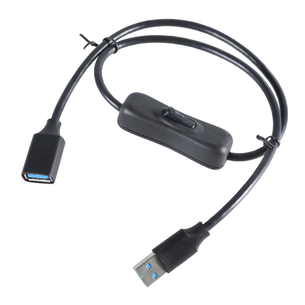 Удлинительный кабель USB 3.0 с выключателем питания, высокоскоростной передачей данных и зарядкой, светодиодный светильник для USB-вентилятора