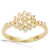 Gold Plated Ring 'Goddess' White Gold - 10 Mm
