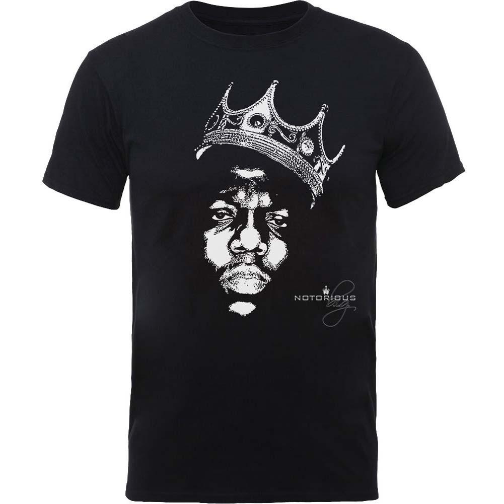 Men's Notorious B.I.G. Crown Face Slim Fit T-shirt Large Black