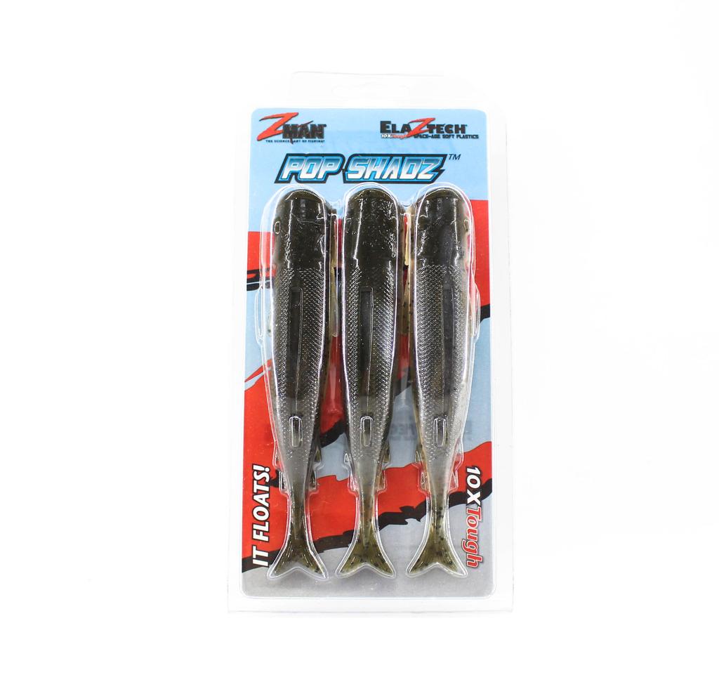 Zman Soft Lure Pop ShadZ 5 Inch 3/Pack Mud Minnow (5728)