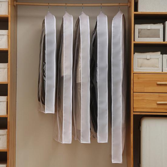 2 шт., прозрачные сумки для одежды, утолщенные, вместительные, водонепроницаемые, гладкие, на молнии, пылезащитные, для организации чехла для шкафа