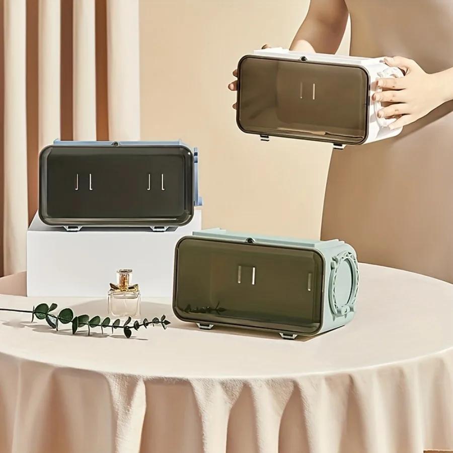 1 шт. Коробка для хранения без перфорации, выдвижная коробка для салфеток, неперфорированный кронштейн для фена, подвесные полки для хранения вещей для туалета, гостиной