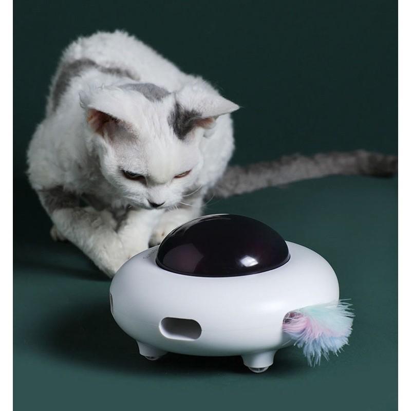 Автоматическая дразнилка с перьями, игрушки для кошек и котят, интерактивная активность, электрические сумасшедшие игрушки, интеллектуальные USB-перезаряжаемые игрушки для питомцев