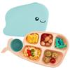 Fergie Infant Self-Directed Special Whale Plate Set, Pastel Mint, Plate + Lid + Cup, Popular Korean Parenting Items