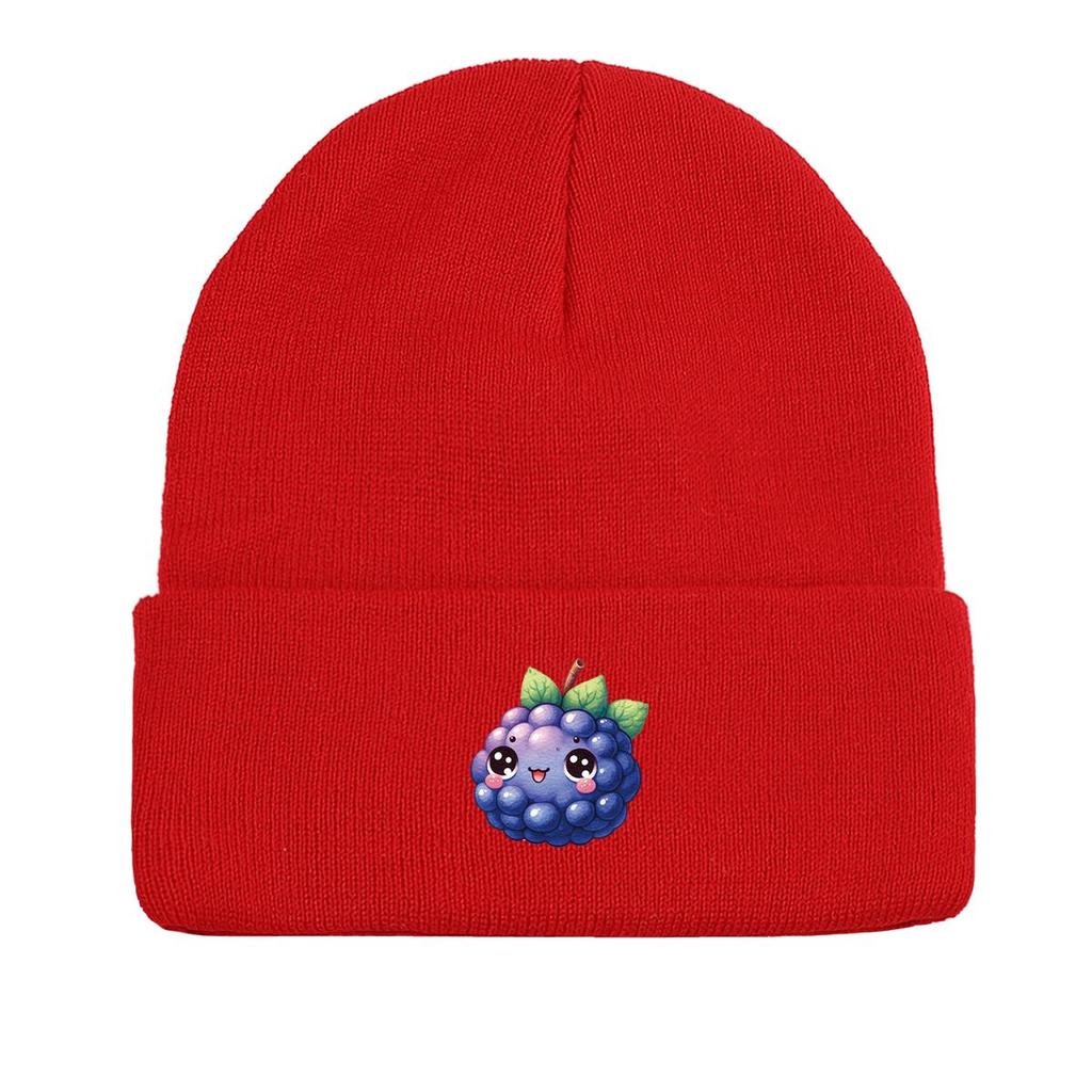 Cartoon Grape Winter Knit Cap Beanie, Fruit Skull Cap Cuff Autumn Leisure Gorro Knitted Hat Beanie
