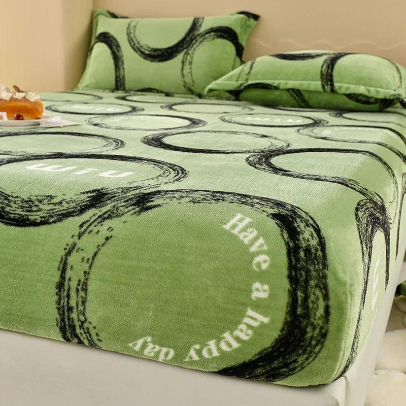 Зимняя теплая простыня со звездами, фланелевая флисовая простыня для двуспальной кровати размера Queen/King, универсальный наматрасник180