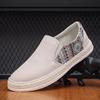 Men Loafers Shoes Summer Shoes Man New Fashion Canvas Footwear Soft Flat Comfy Flock Suede Leather Men Casual Vulcanized Shoe
