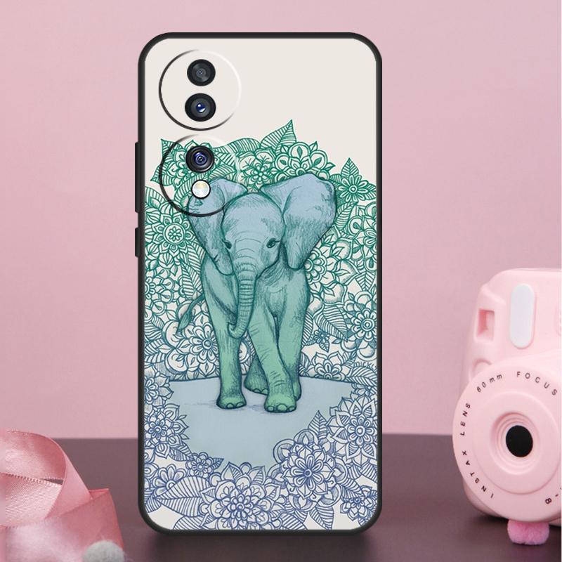 Милый Чехол-Слон Для Honor Magic 8 Pro 5 6 7 Pro X9a X9b X9c X9d X8a X8b X8c 50 70 90 200 400 Lite Обложка
